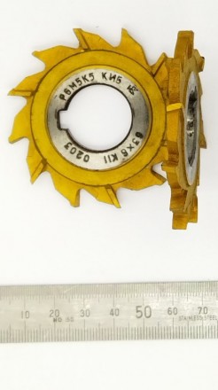 63х6х22 Z12 Р6М5К5 TIN фреза трехсторонняя с разнонаправленными зубьями СССР оптом 